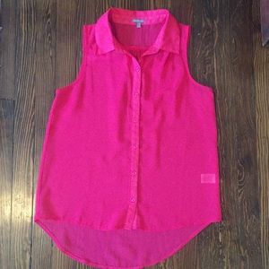 Sheer button down tank 💕